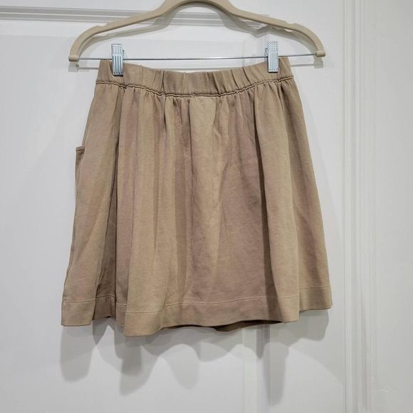 Lands' End Women's Knit Gathered Khaki Cotton Skort US 0 - Picture 5 of 10